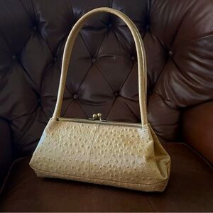 HOBO The Original Rare Ostrich Clasp Purse w/ Straps Excellent Condition
